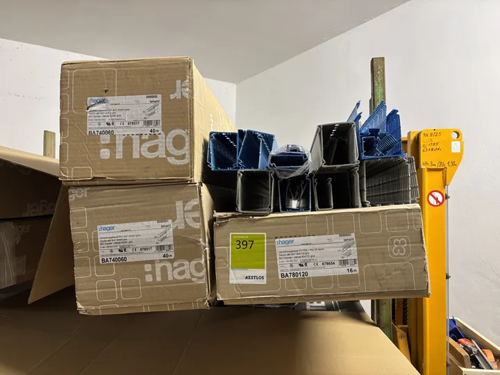 Hager / Tehalit Verdrahtungskanäle – 3 Kartons + divers